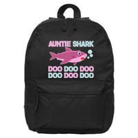 Auntie Shark Doo Doo Doo 16 in Basic Backpack