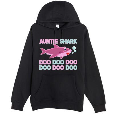 Auntie Shark Doo Doo Doo Premium Pullover Hoodie