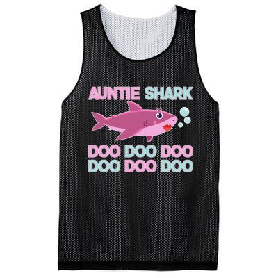 Auntie Shark Doo Doo Doo Mesh Reversible Basketball Jersey Tank