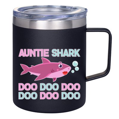 Auntie Shark Doo Doo Doo 12oz Stainless Steel Coffee Mug
