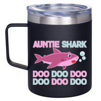 Auntie Shark Doo Doo Doo 12oz Stainless Steel Coffee Mug
