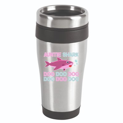Auntie Shark Doo Doo Doo 16oz Travel Tumbler