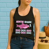 Auntie Shark Doo Doo Doo Womens Tank Top