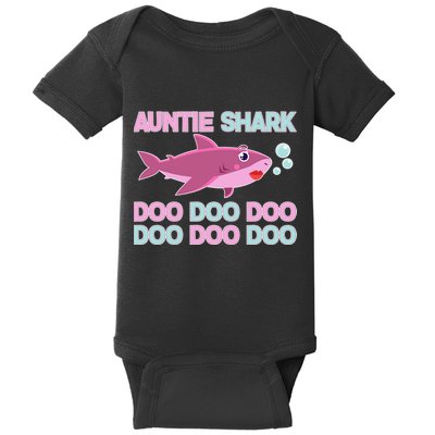 Auntie Shark Doo Doo Doo Baby Bodysuit