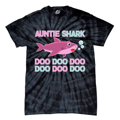 Auntie Shark Doo Doo Doo Tie-Dye T-Shirt