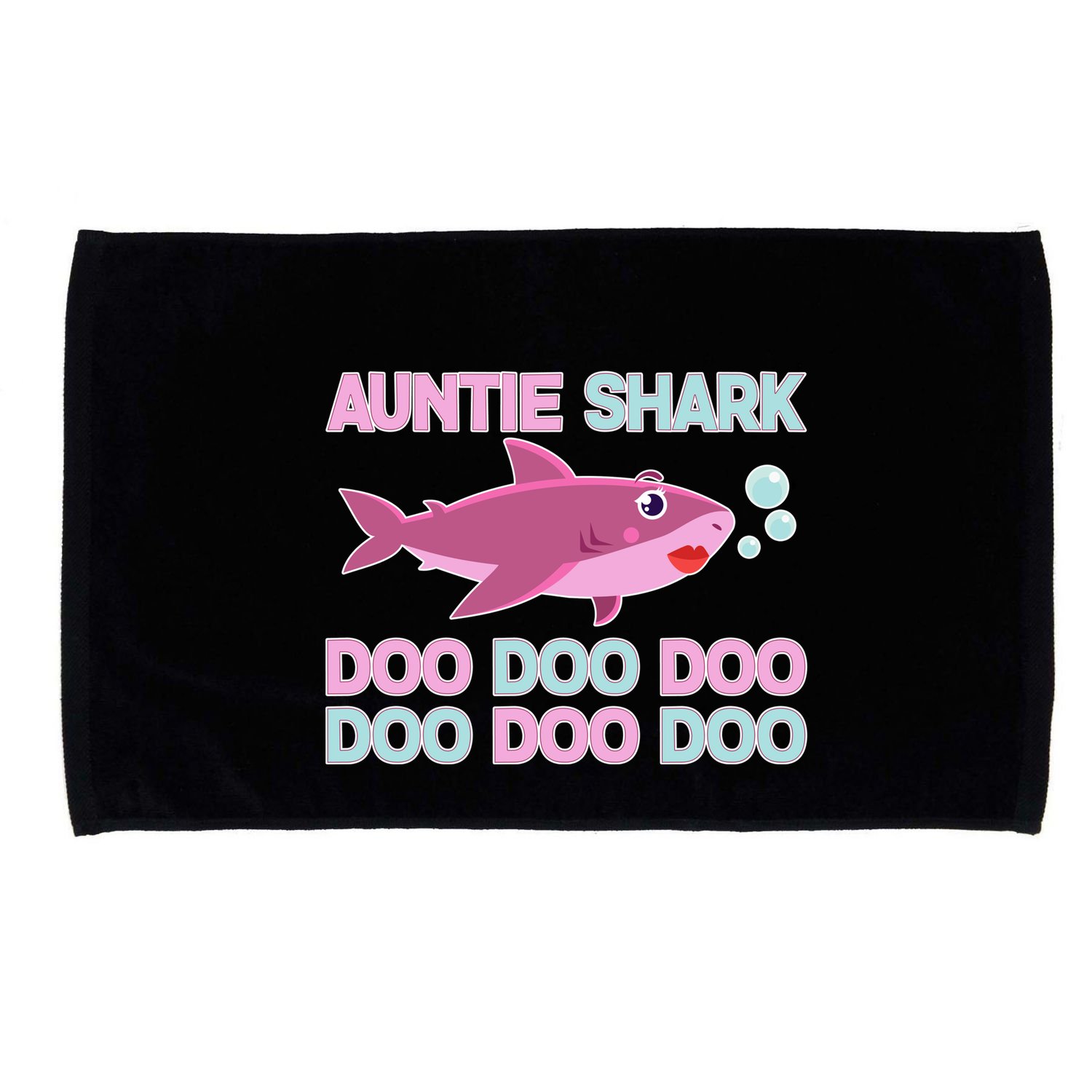 Auntie Shark Doo Doo Doo Microfiber Hand Towel