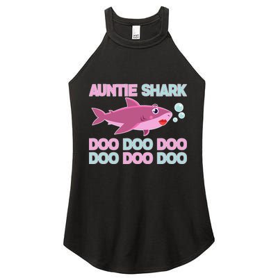 Auntie Shark Doo Doo Doo Women's Perfect Tri Rocker Tank