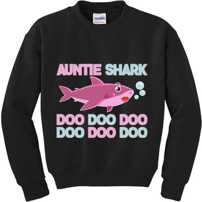 Auntie Shark Doo Doo Doo Kids Sweatshirt