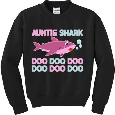 Auntie Shark Doo Doo Doo Kids Sweatshirt