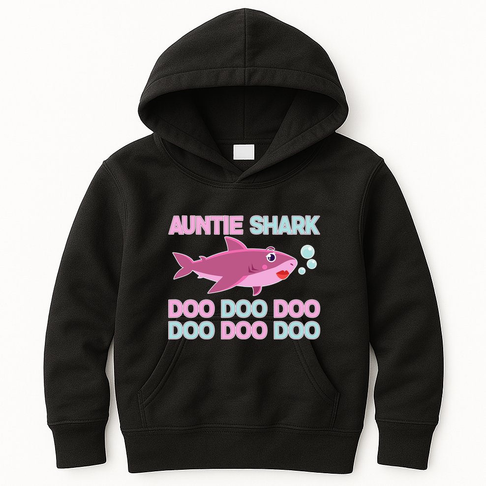 Auntie Shark Doo Doo Doo Kids Hoodie