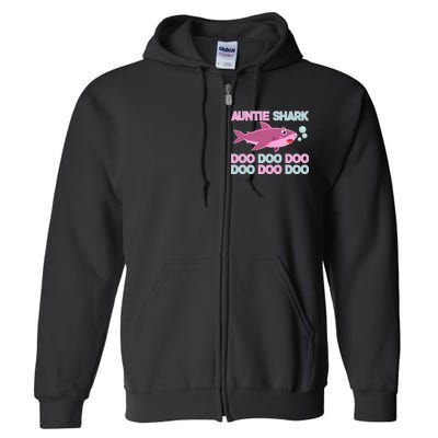 Auntie Shark Doo Doo Doo Full Zip Hoodie