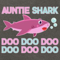Auntie Shark Doo Doo Doo Cotton Canvas Backpack