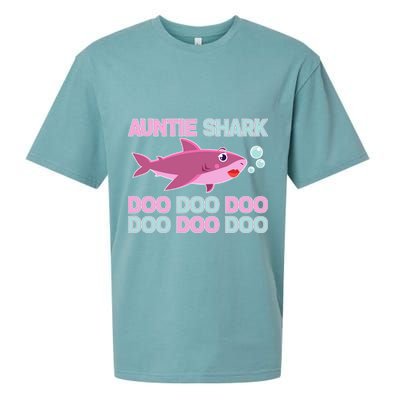 Auntie Shark Doo Doo Doo Sueded Cloud Jersey T-Shirt