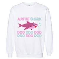 Auntie Shark Doo Doo Doo Garment-Dyed Sweatshirt