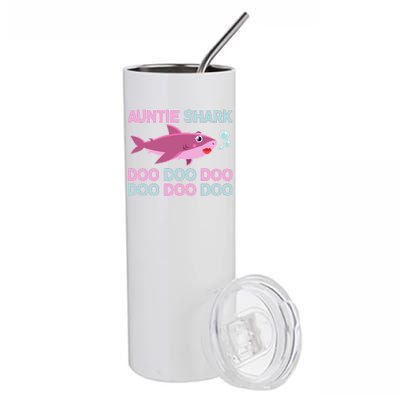 Auntie Shark Doo Doo Doo Stainless Steel Tumbler