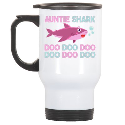 Auntie Shark Doo Doo Doo Stainless Steel Travel Mug