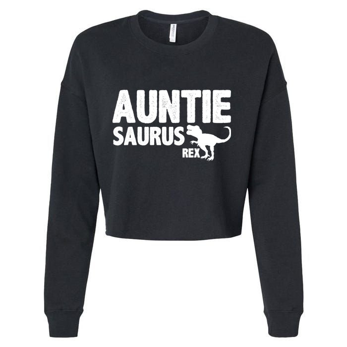 Auntiesaurus Auntie Saurus Rex Cropped Pullover Crew