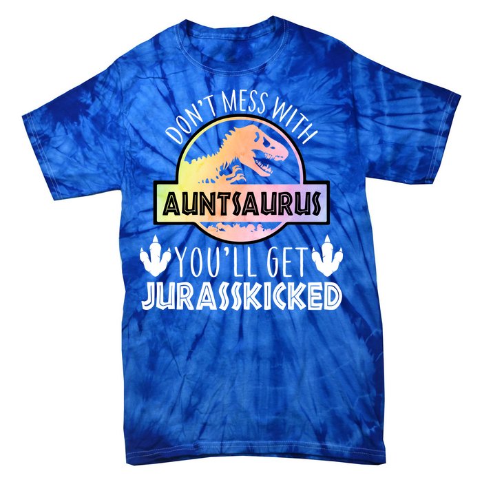 Auntsaurus Jurasskicked Tie-Dye T-Shirt