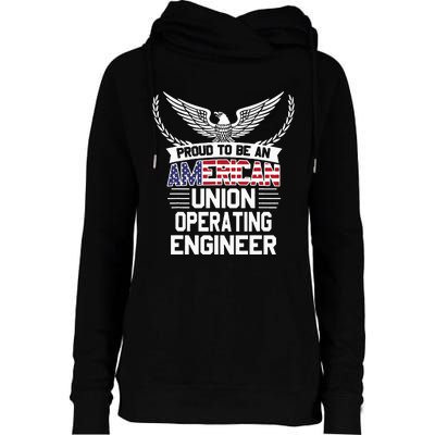 American Union Operating Engineer Pride Womens Funnel Neck Pullover Hood