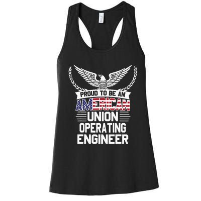 American Union Operating Engineer Pride Women's Racerback Tank