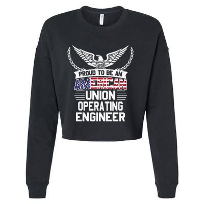 American Union Operating Engineer Pride Cropped Pullover Crew