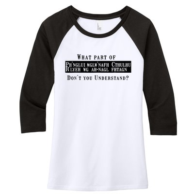 An Understanding Of Cthullhu Women's Tri-Blend 3/4-Sleeve Raglan Shirt