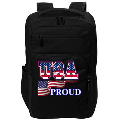 Adult Usa Proud National American Flag Pride Impact Tech Backpack