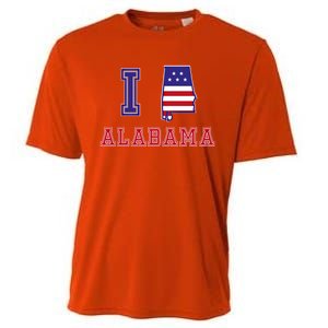 Alabama Usa Patriotic I Love Alabama Gift Cooling Performance Crew T-Shirt