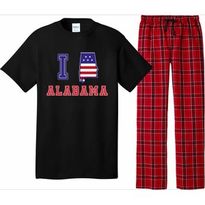 Alabama Usa Patriotic I Love Alabama Gift Pajama Set