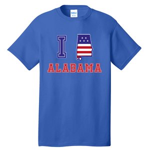 Alabama Usa Patriotic I Love Alabama Gift Tall T-Shirt