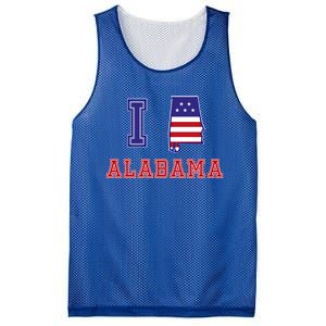 Alabama Usa Patriotic I Love Alabama Gift Mesh Reversible Basketball Jersey Tank