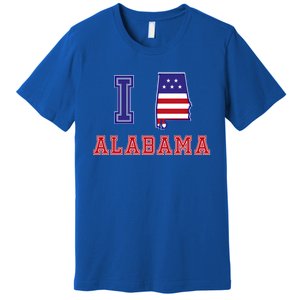 Alabama Usa Patriotic I Love Alabama Gift Premium T-Shirt