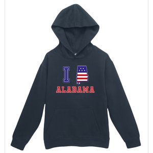 Alabama Usa Patriotic I Love Alabama Gift Urban Pullover Hoodie