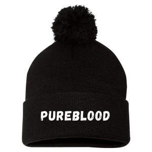 Antivaccinated, Unvaccinated, Pureblood, Unmasked Pom Pom 12in Knit Beanie