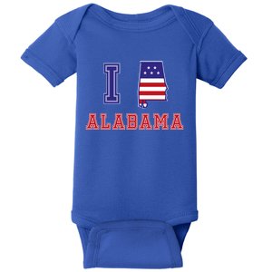 Alabama Usa Patriotic I Love Alabama Meaningful Gift Baby Bodysuit