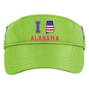 Alabama Usa Patriotic I Love Alabama Funny Gift Adult Drive Performance Visor