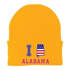 Alabama Usa Patriotic I Love Alabama Funny Gift Knit Cap Winter Beanie