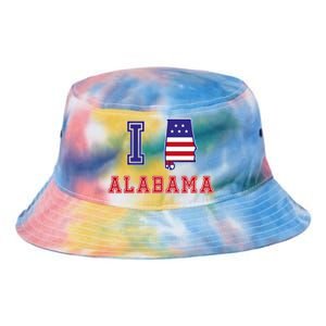 Alabama Usa Patriotic I Love Alabama Funny Gift Tie Dye Newport Bucket Hat