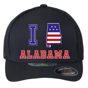 Alabama Usa Patriotic I Love Alabama Funny Gift Flexfit Unipanel Trucker Cap