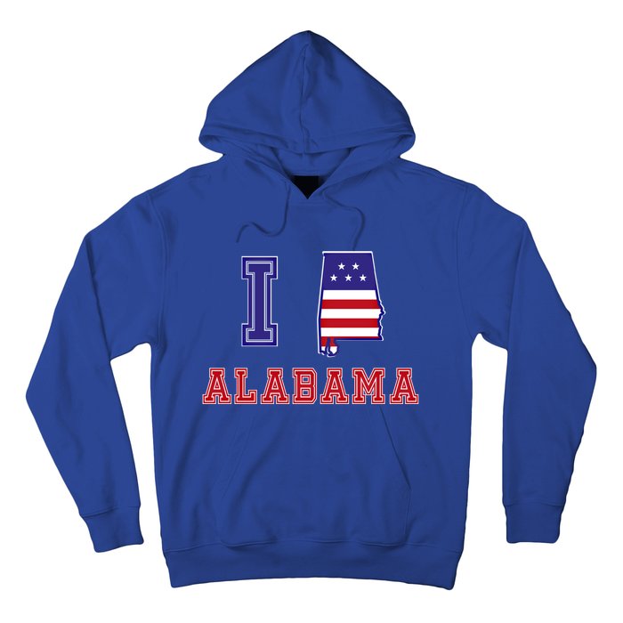 Alabama Usa Patriotic I Love Alabama Funny Gift Hoodie