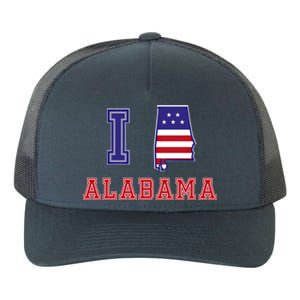 Alabama Usa Patriotic I Love Alabama Funny Gift Yupoong Adult 5-Panel Trucker Hat