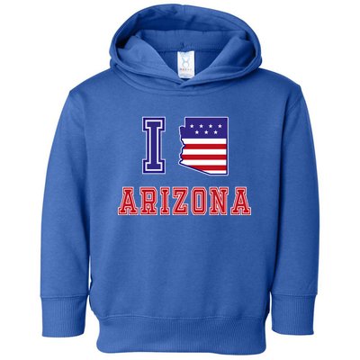 Arizona Usa Patriotic Usa Flag I Love Arizona Gift Toddler Hoodie