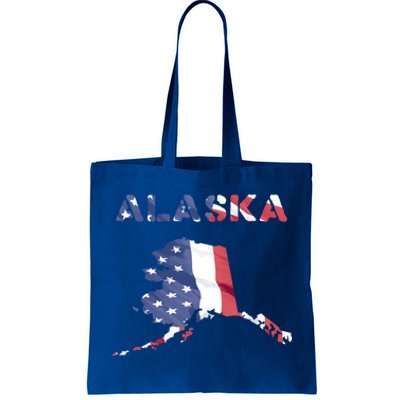 Alaska Usa Proud United States America Patriot Flag Us Gold Gift Tote Bag