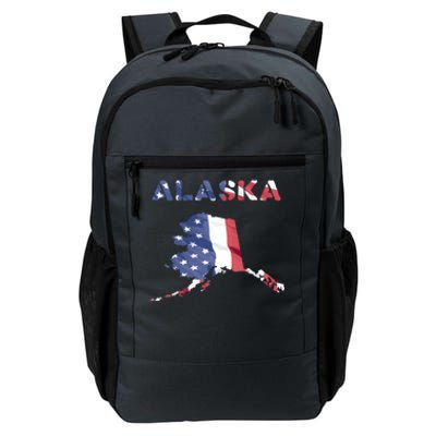 Alaska Usa Proud United States America Patriot Flag Us Gold Gift Daily Commute Backpack