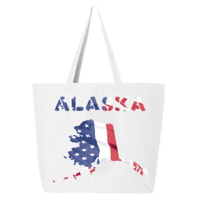 Alaska Usa Proud United States America Patriot Flag Us Gold Gift 25L Jumbo Tote