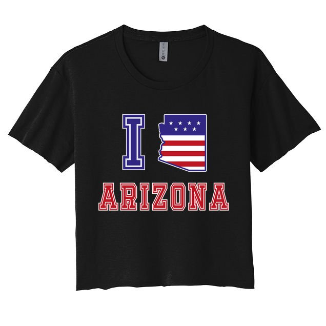 Arizona Usa Patriotic Usa Flag I Love Arizona Meaningful Gift Crop Top