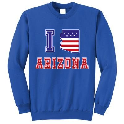 Arizona Usa Patriotic Usa Flag I Love Arizona Meaningful Gift Tall Sweatshirt