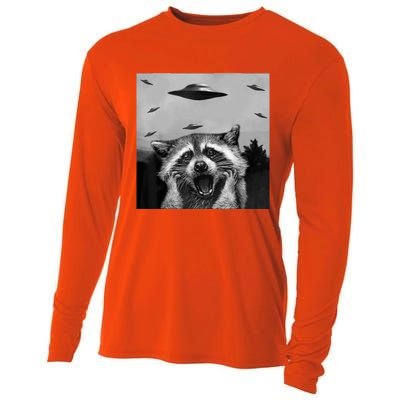 Alien Ufo Raccoon Cooling Performance Long Sleeve Crew