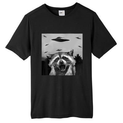 Alien Ufo Raccoon Tall Fusion ChromaSoft Performance T-Shirt