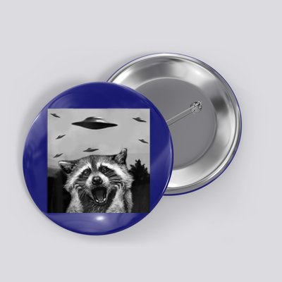 Alien Ufo Raccoon Button